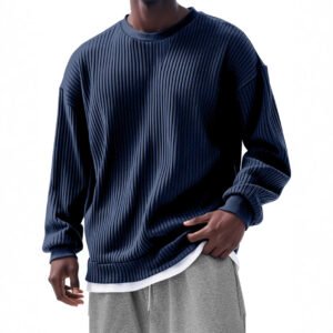 Men's Loose Long Sleeve Round Neck Top